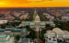 View of the Capitol from above in Washington DC