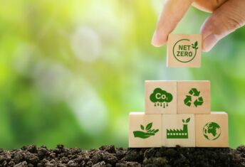 Cambridge Associates on taking action towards net zero Photo illustrating concepts of climate technology and net zero carbon emissions.