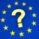 CSDDD: What is happening with national transposition? European union flag and question mark icon and symbol EU community future concept 3d illustration.