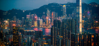 Hong Kong skyline at night