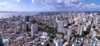 Aerial photo of the city of Belem.