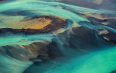 Icelandic landscape with clouds and hills